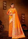 Yellow Colour Latest Fancy Bridal And Wedding Wear Heavy Designer Banarasi Silk Saree Collection 610